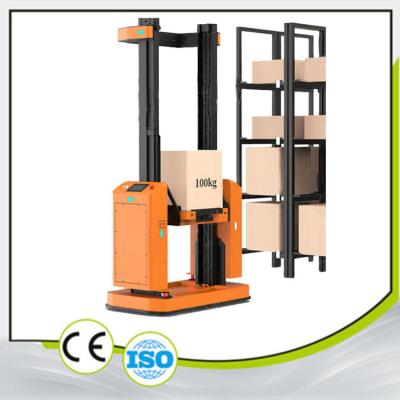 China Telescopic Fork Pallet Truck AGV Automated Guided Vehicle Side Fork Type 50KG-100KG for sale