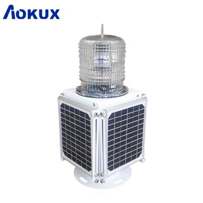 China Aokux IALA Optical Standby Long Range 5 - 7nm Solar Lantern Marine Navigation Lights for sale