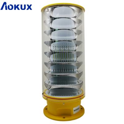 China 20-60 Flashes Aokux ICAO FAA 360 Degree Obstruction Light High Intensity Led Light Beacon For Telecom Tower for sale