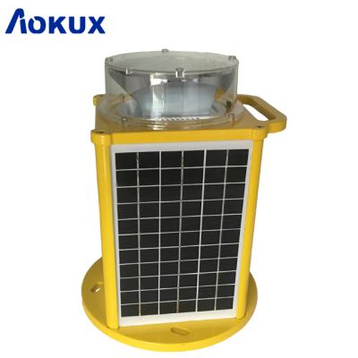 China 20-60 Flashes Aokux ICAO FAA l810 l-864/L-865 2000cd Aviation Medium Low Intensity Solar Obstruction Light For Towers Chimney for sale