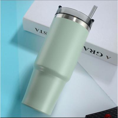 China Novelty Stainless Steel Travel Camping Tumbler With Splash Proof Lid And Straw 30oz for sale