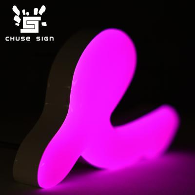 China Custom Buildings CHUSE Buildings 3D Sign Wall Decoration Neon Light Channel Open Led Neon Sign for sale