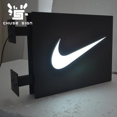 China CHUSE Buildings Outdoor Advertising 3D Channel Acrylic Letter Signage Lighting Aluminum Light Box Single Side Led Sign for sale