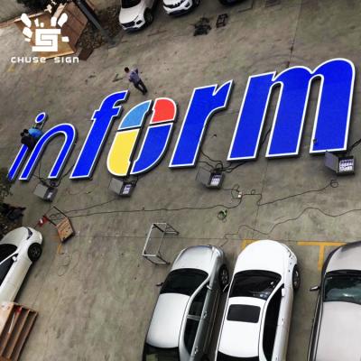 China Custom large metal sign channel letter signage buildings CHUSE signs metal sheet store signsmetal signs for sale