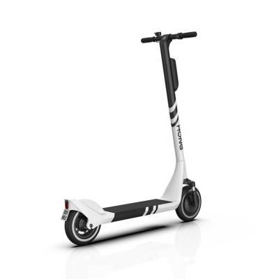 China Best Selling Hongji Unisex Electric Scooter Two Wheel 8 Inch 36V 12.8ah Solid Tire With LED Lamp for sale