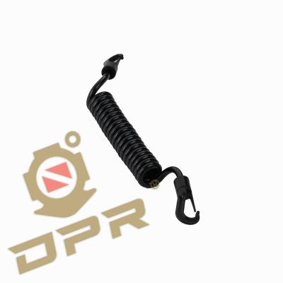 China DPR Scuba Brand Plastic Spring Retractable Diving Coiled Lanyard With Plastic Snap Hook for sale