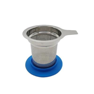 China WITH LID Silver Color 304 Stainless Steel Tea Filter Strainer Tea Infuser High Quality for sale