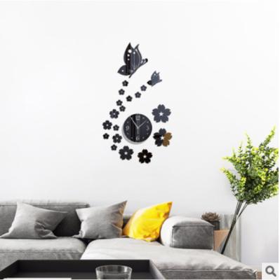 China Modern Design Antique Home Novelty Style Wall Sticker Large DIY 3D Clock Decorative Frameless Wall Clock for sale