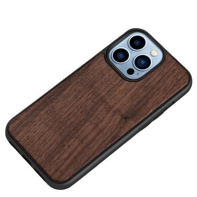 China Shockproof Customize Back Cover Phone Case Wooden Cell Phone Case For Apple Phone 12/13 for sale