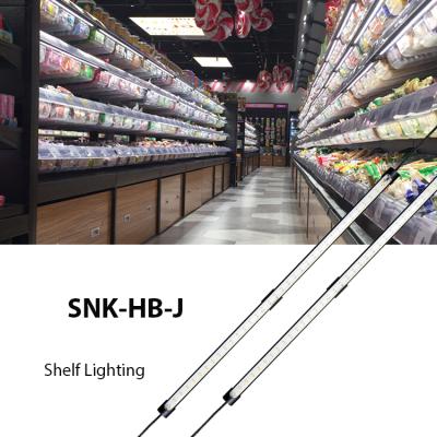 China IP20 1000mm 4.8W 3000K Shelf Lighting Strips Warm White Supermarket Shop Iron With Magnet And Clips en venta