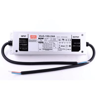 China Meanwell ELG-150-24A Waterproof LED Driver IP65 ELG-150-24A 100-305VAC 24VDC 6.25A Aluminium Housing Constant Current Te koop