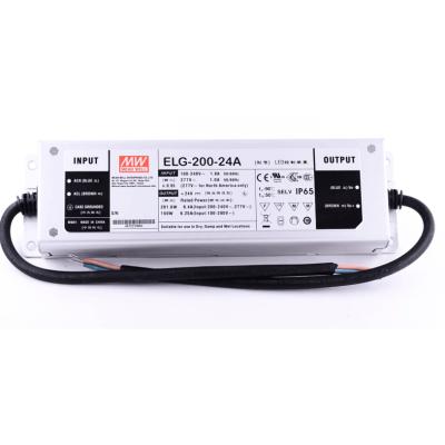 China ELG-200-24A 200W 24V 8.4A Mean well power supply Current adjustment Aluminium housing IP65 Te koop