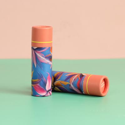 China Recycled Materials Customized OEM Degradable Eco Friendly Round Paper Tube Lipstick Tube Wrapping Paper Lip for sale