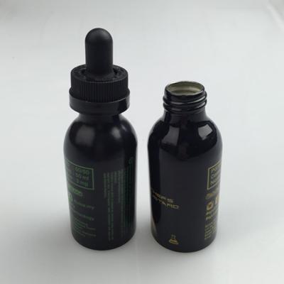 China New Design China EBI Popular Unique Black Eye Dropper 1oz Aluminum Screw Bottle for sale