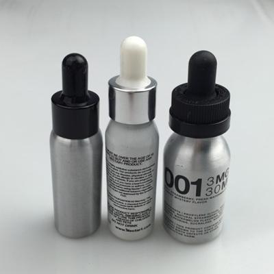 China Personal care 30ml child proof black dropper safety aluminum cosmetic cbd bottle oil packaging for sale