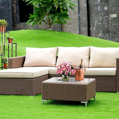 China Wicker Waterproof Outdoor Furniture L Shape Outdoor Weather Furniture Hot Sale Corner Sofa for sale