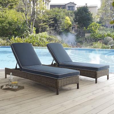 China WARMEST Outdoor Wicker Outdoor Furniture Wicker Sun Furniture Poly Rattan Sun Sofa Arrangement Pool Rattan Lounge Chair for sale