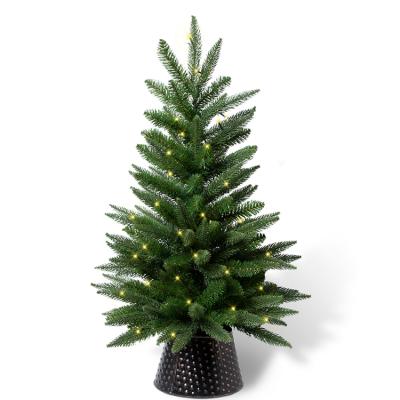 China Eco-Friendly Co-Arts Wholesale Table Top Potted Christmas Pre Bed Led Light Christmas Tree for sale