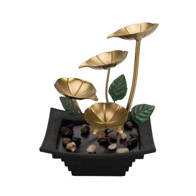 China China 2019 hot sale home water fountain decoration metal flower and leaf supply water fountain for sale