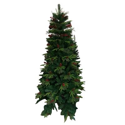 China Co-Arts Factory Eco-Friendly Xmas Decoration 7 ft 210cm Branch Custom Christmas Tree With Berry for sale