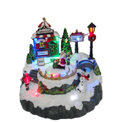 China Eco - Friendly LED Christmas Theme Village Decorations With Music And Motion Features for sale