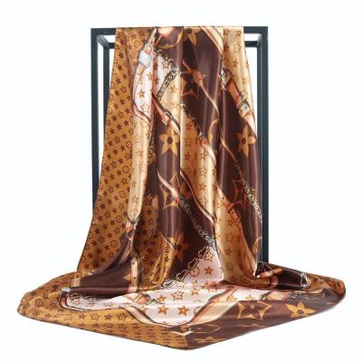 China Custom Made Bohemian Modern Ladies Long Square Designer Pure Silk Handkerchief Scarves Silk Scarf for sale