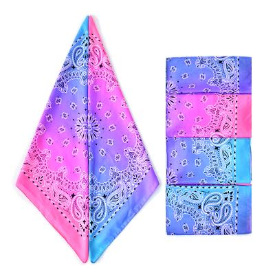 China Chinese Style New Double Sided 100% Cotton Print Paisley Bandana Cowboy Bandana Face Scarf Head Wear for sale