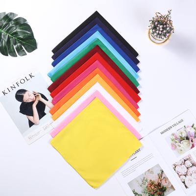 China Head Square Men's Solid Color Elastic Face Bandana Daily Life Motorcycle Scarf Cheap Bandana 100% Polyester for sale