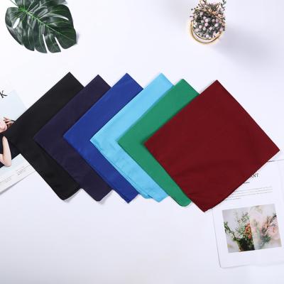 China Multifunctional Custom Printed Solid Color Bandanas Face Shiled Women Daily Life Square Polyester Bandanas for sale