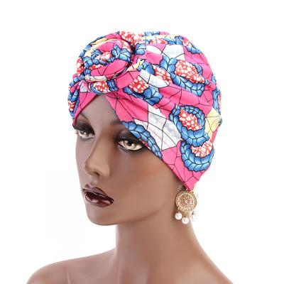 China 2021 New Women's Headband Women's Hood Good Price Muslim Women Fashion Head Wrap Knitting Printing Turban Hijab for sale