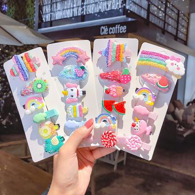 China Hot Selling New Fashion Candy Color Ribbon Solid Baby Flower Snap Hair Clips For Babies Kids Hair Accessories for sale