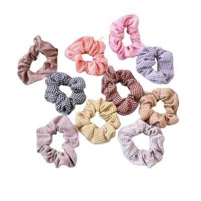 China Bulk Hair Bands Women Print Color Chiffon Elastic Hair Tie Durable Classic Hair Scrunchies Custom Made for sale