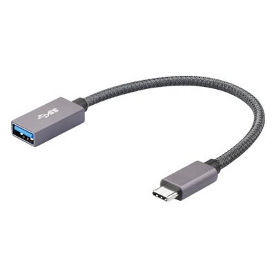 China Mobile Phone ULT-Unite 20cm Male Premium Braided Type C USB To USB 3.0 Type A Female OTG Adapter Cable for sale