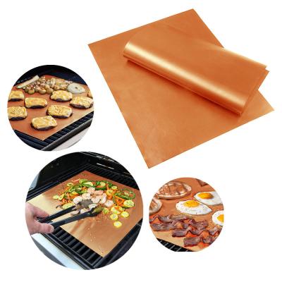 China Easily Cleaned High Temperature Resistance High Quality BBQ Grill Mat , Non Stick Grill Mat for sale