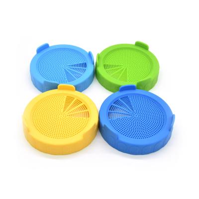 China Spill Non Amazon Rust Free Mouth 86mm Wide Plastic Sprouting Strip Lid For Sprouting Fresh Organic Broccoli Seeds Alfalfa Seed for sale