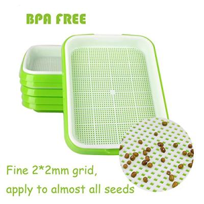 China Indoor Plant Grow 2-Pack Large Capacity Soilless Microgreens Tray Seed Sprouter Tray For Growing Gardening Supplies for sale