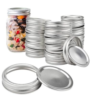 China Non Refillable 70mm Tinplate Reusable Strips 86mm Rings Canning Lids For Regular And Wide Mouth Jar for sale