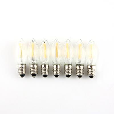 China DGC C6 E10 Christmas Candle LED Light Bulb Replacement 0.2W Bulb Christmas Lights Decoration Holiday Light Top Clear Bulb for sale