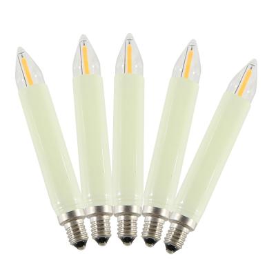 China Christmas Light DGC T15 Led Indoor Bulb Vertical Christmas Bridge Candle Bulb Filament Candle Lights Holiday Lighting for sale