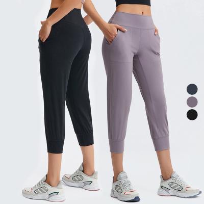 China Wholesale Custom Outdoor Running Spandex Workout QUICK DRY Capris QUICK DRY plus size women's pants for sale