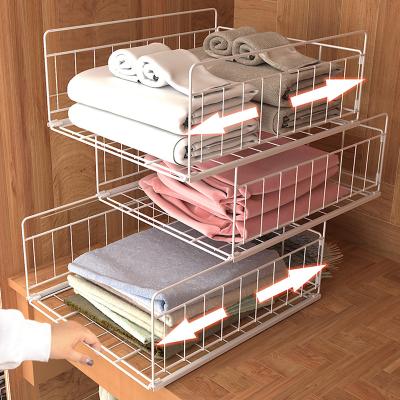 China Stackable Type Drawer Racks Towels and Blankets Organizer Contemporary Custom Clothing Storage Storage Rack for sale