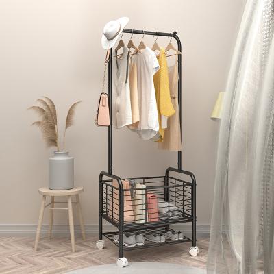 China Contemporary Hot Selling Universal Stainless Steel Clothes Storage Rack Clothes Storage Rack With Basket WS-2214 for sale