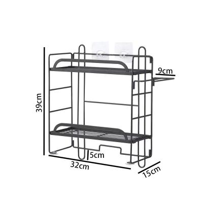 China Contemporary Stainless Steel Household Bathroom Custom 2 Layer Folding Toilet Storage Rack Bathroom Organizer Storage Rack WS0019 for sale