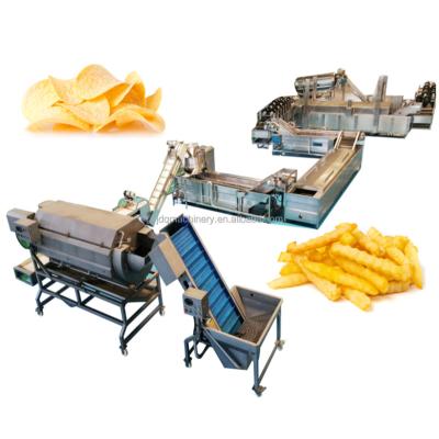 China Vegetable processing plant 60kg/H Automatic Small scale frozen potato chips French fries sweet potato chips production line for sale