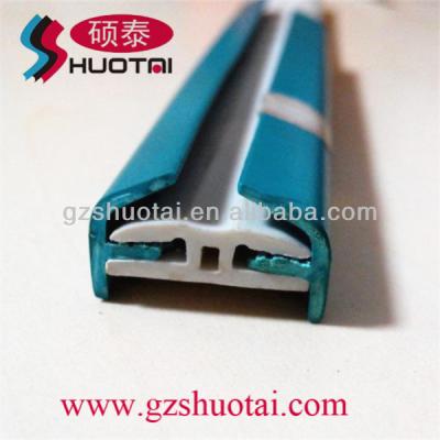 China Widely use for glass and clear soft board and rigid PVC Co-extruded profile for glass and board for sale