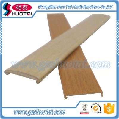 China High Impact Wood Grain Plastic Extrusion U Shaped Profile For Funiture for sale