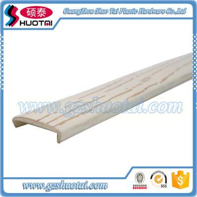 China High impact strength fine grain pvc wood u profile for furniture edge decorate for sale