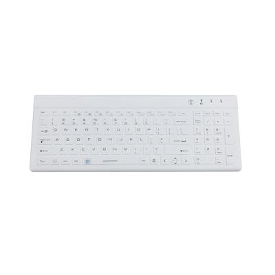 China Teclado médico del virus del silicón inalámbrico anti de Bluetooth con el teclado numérico de 12 llaves de funcionamiento en venta