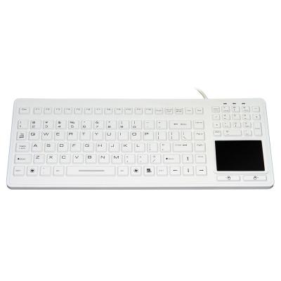 China Teclado médico antivirus con panel táctil integrado completamente sellado IP68 limpiable en venta