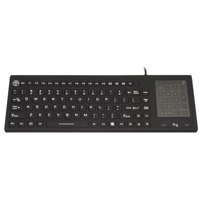 China IP68 Washable Medical Hospital Keyboard With 2-In-1 Touchpad And Number Pad for sale